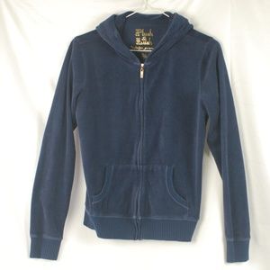 VS | Plush & Lush Velour Hoodie in Blue - L